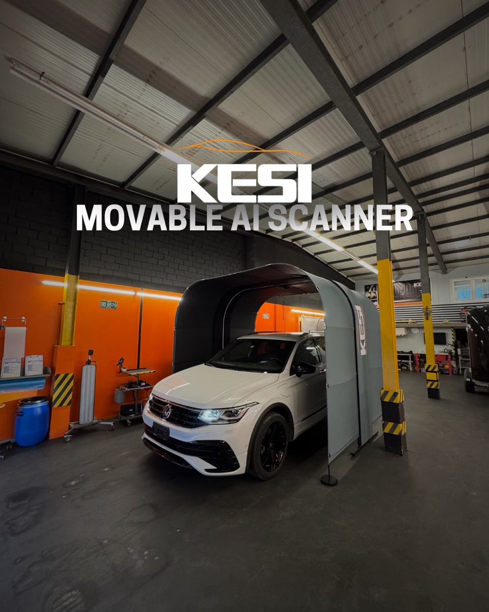KESI Movable AI Scanner: sistema di scansione danni in azione